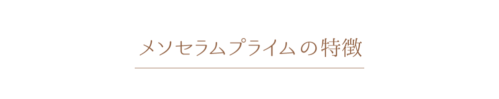 メソセラムプライムの特徴